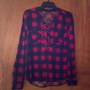 Flannel red and black Plaid shirt